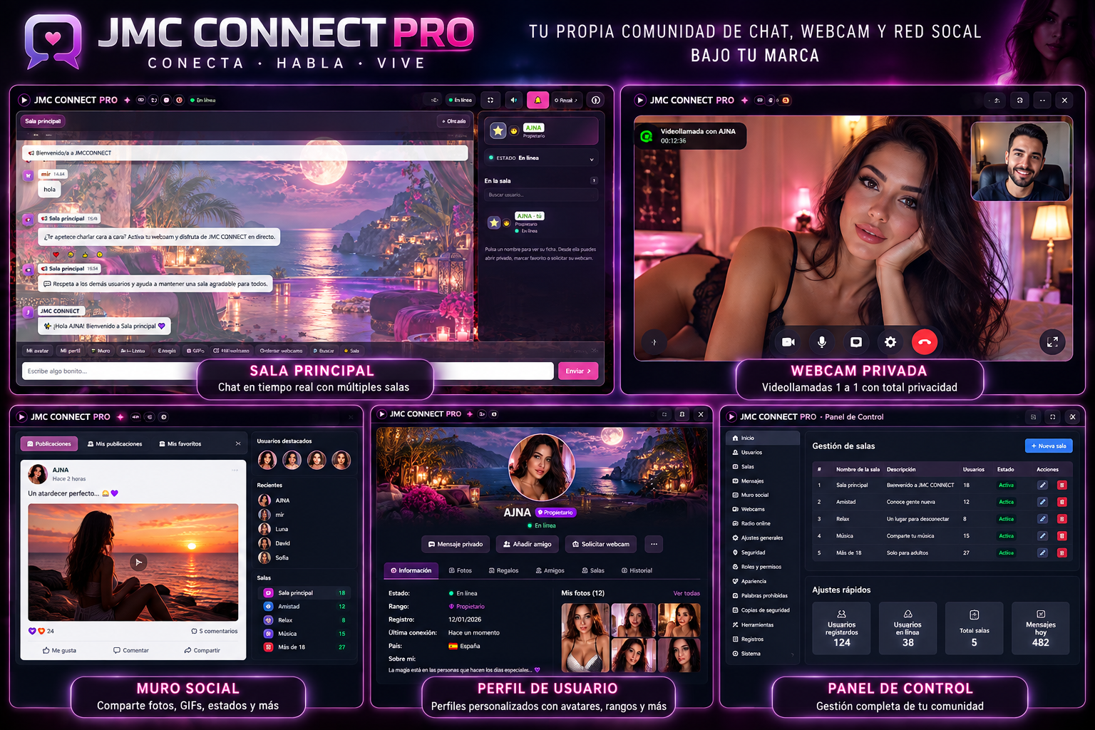 Funciones de JMC CONNECT PRO